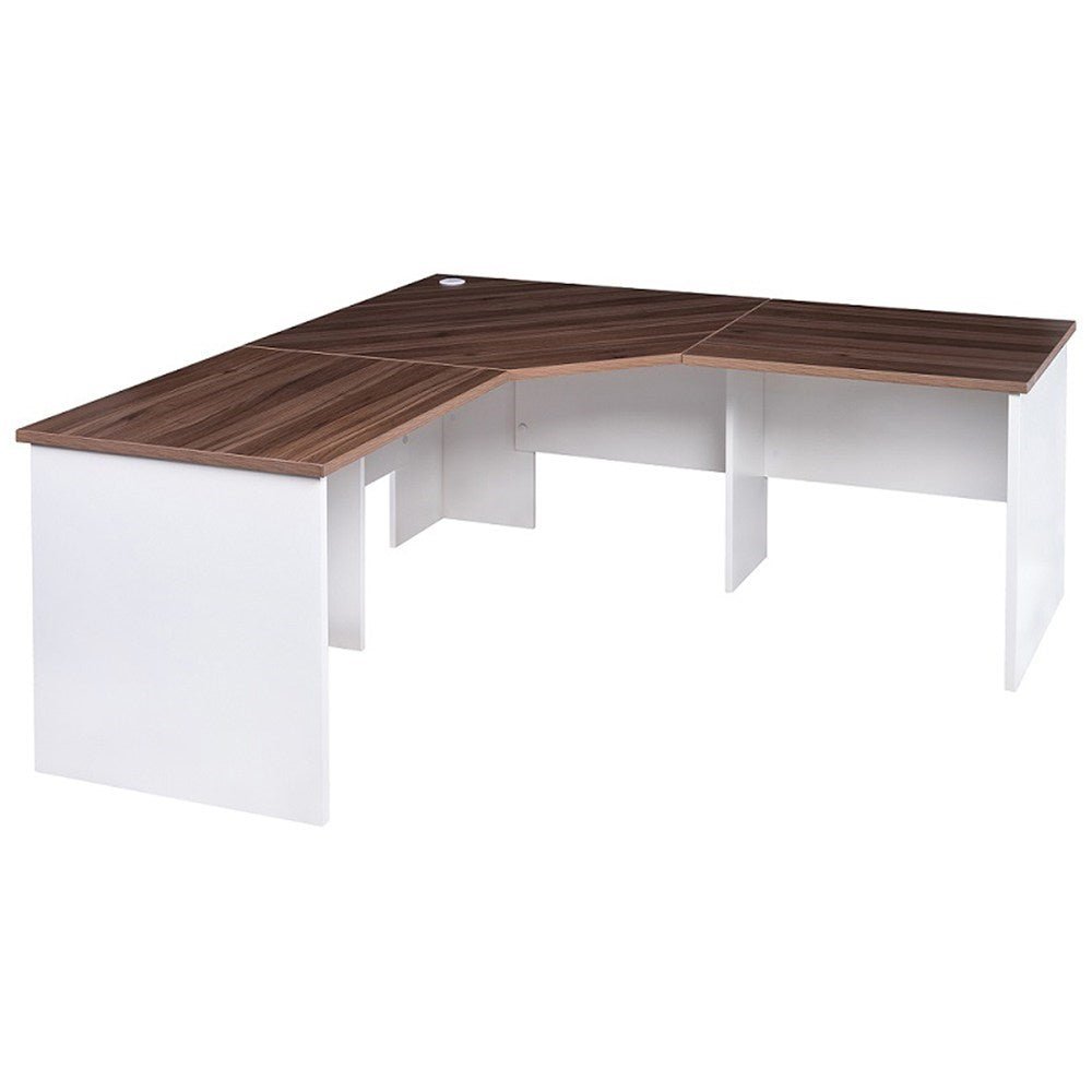 OM Premier Corner Workstation 3 Piece 1800/1800W x 700D x 720mmH Casnan and White 1800/1800W x 700D x 720H Casnan & White | Office Furniture Designs