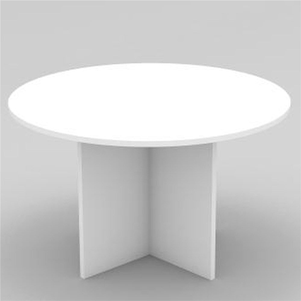 OM Round Meeting Table 1200 Diameter White | Office Furniture Designs