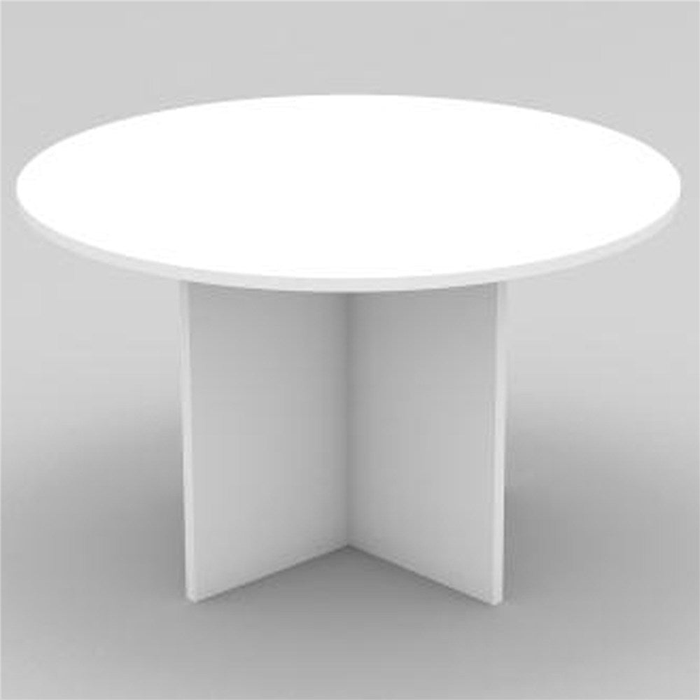OM Round Meeting Table 900 Diameter White | Office Furniture Designs