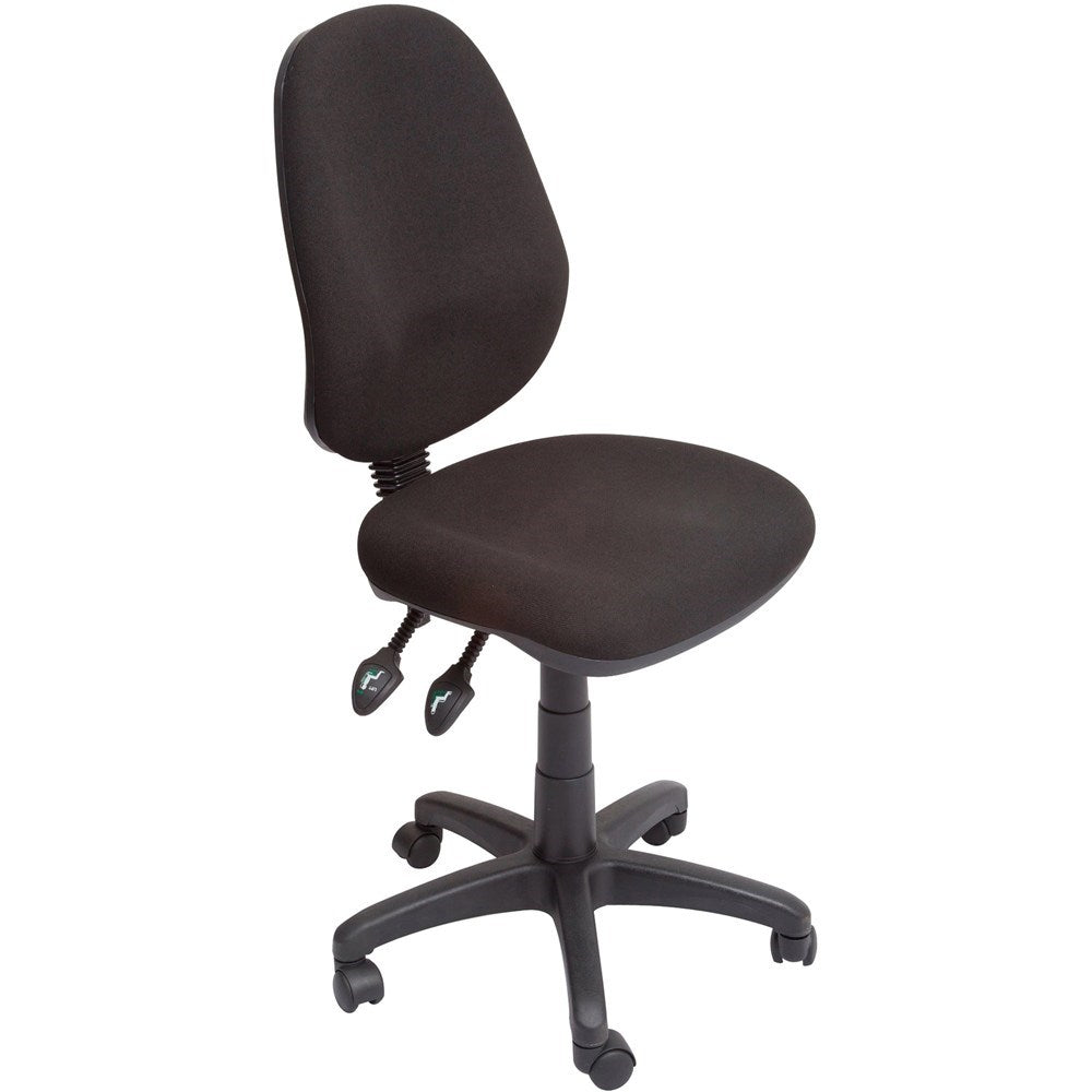 Operator Task Chair 3 Lever Black High Back Black | Office Furniture Designs