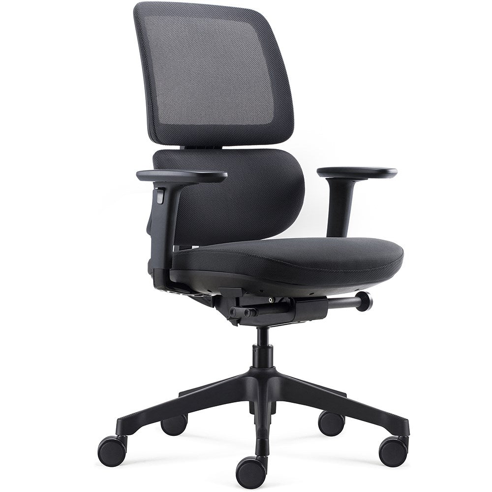 Orca Executive Chair Mesh Back With Arms Black Black | Office Furniture Designs