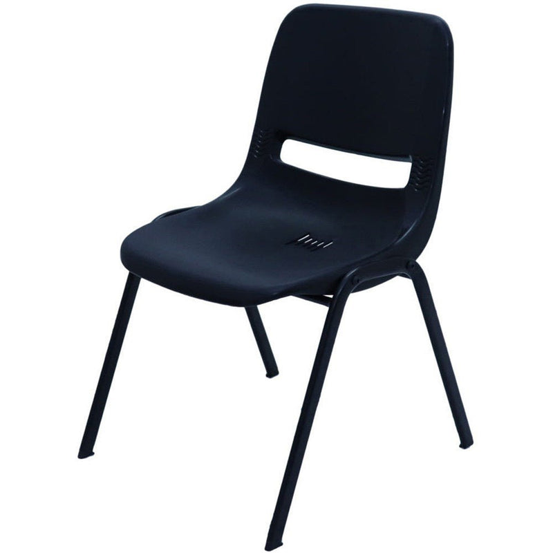 P100 Stackable Visitor Chair Black Polypropylene Shell | Office ...