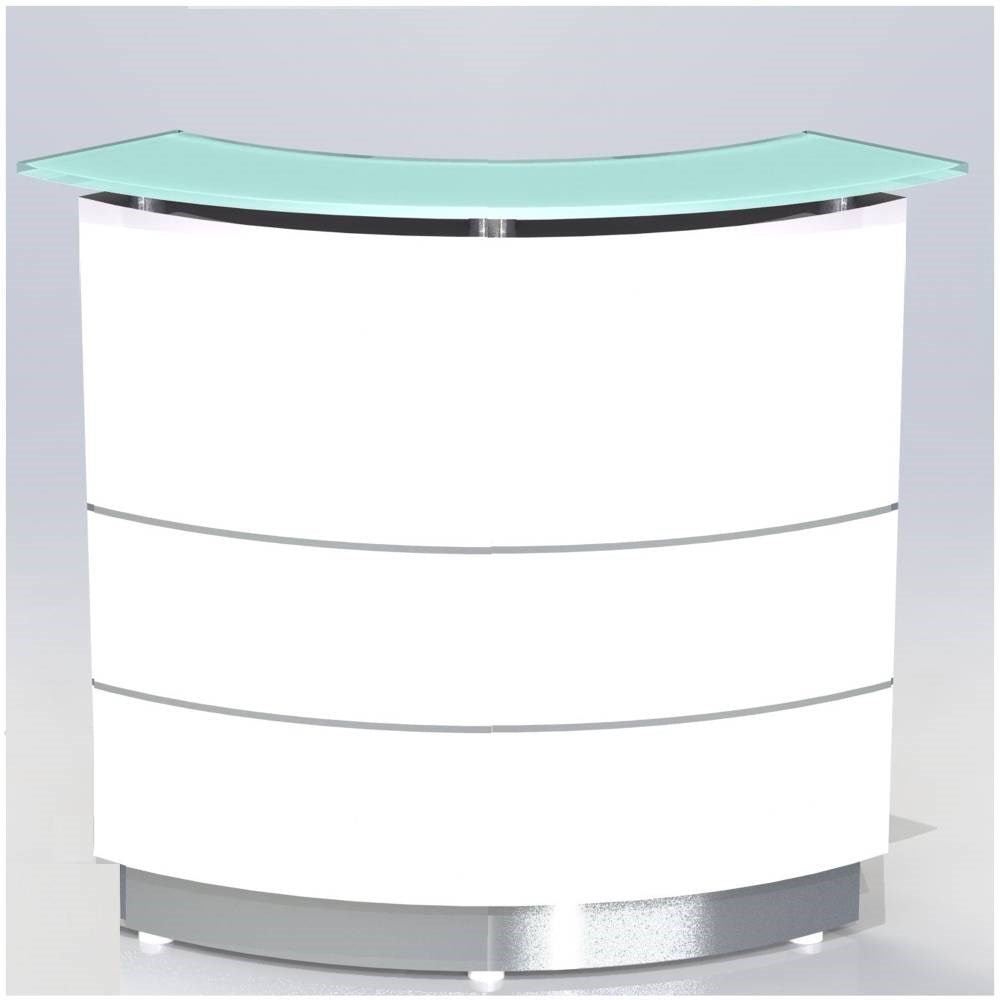 Polaris Reception Counter Gloss White 920W x 805D x 835H Gloss White | Office Furniture Designs