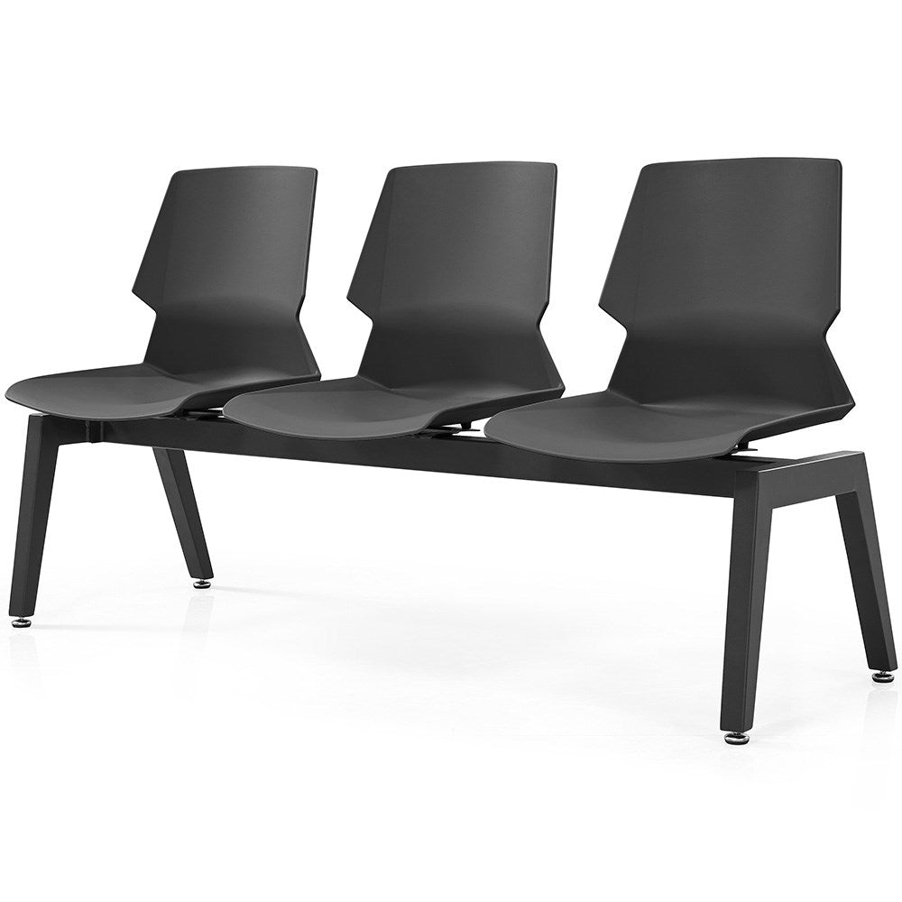 Prism Beam Seat 3 User Black | Office Furniture Designs