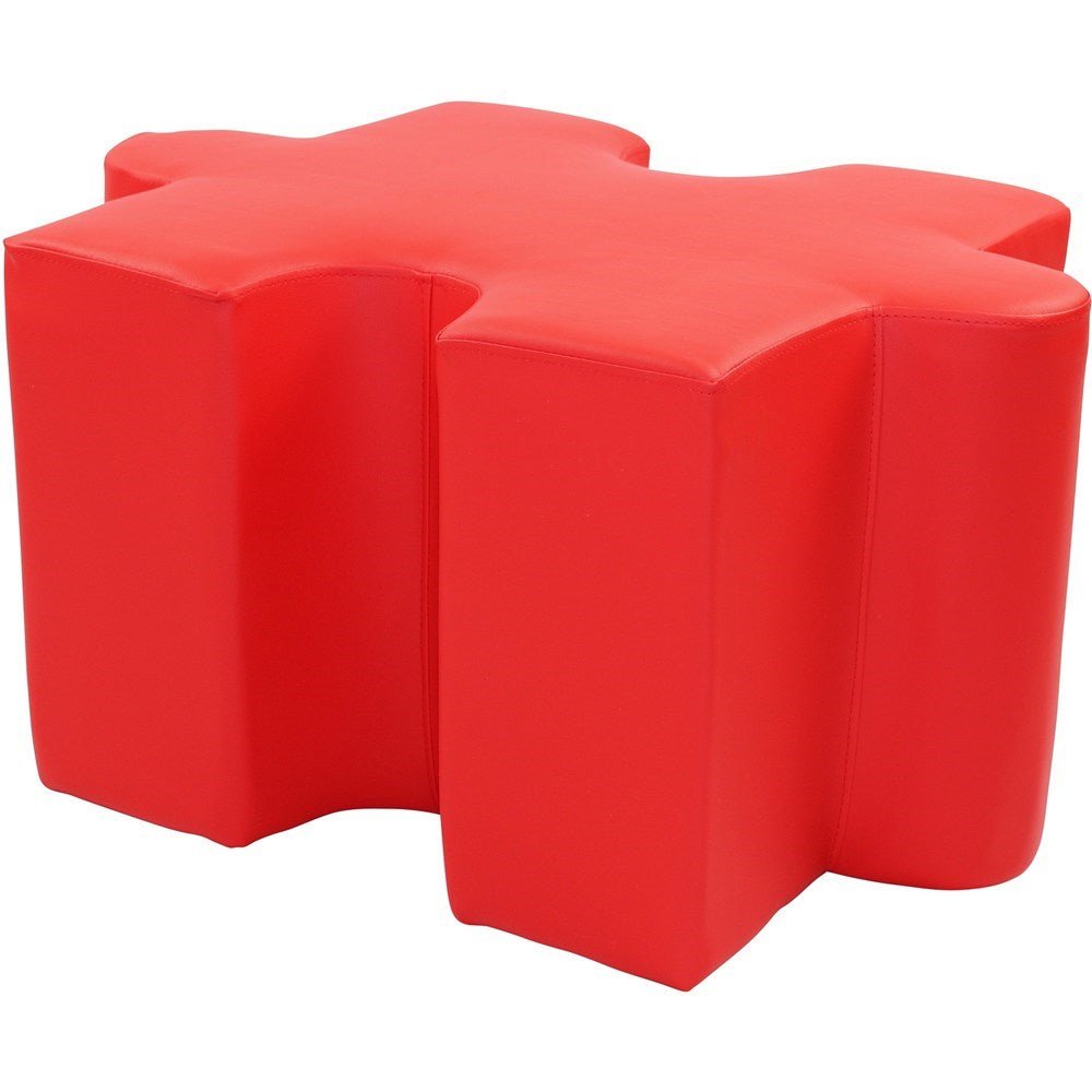 Puzzle Breakout Interlocking Ottoman Red Red | Office Furniture Designs