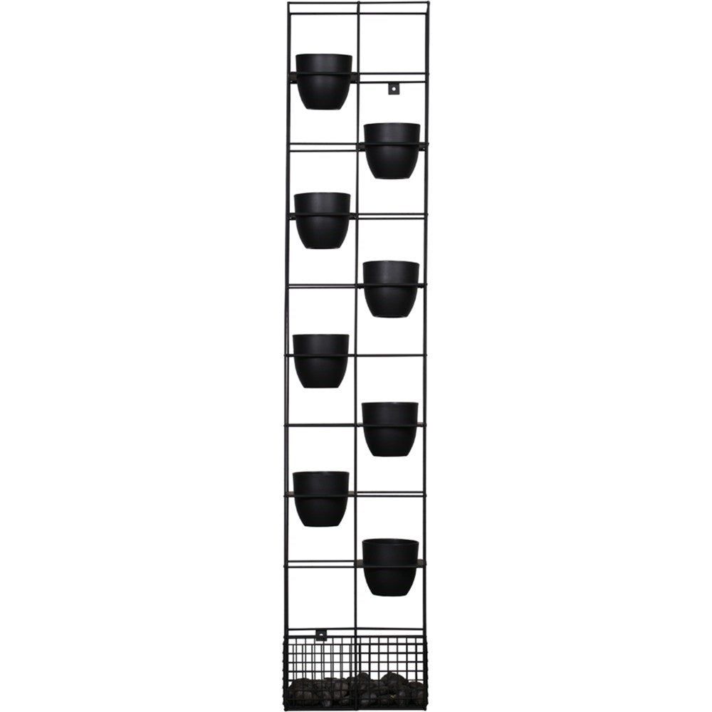 Rapid Bloom Vertical Garden 395W x 210D x 1940mmH Includes Pots And Stones 395W x 210D x 1940H Black | Office Furniture Designs