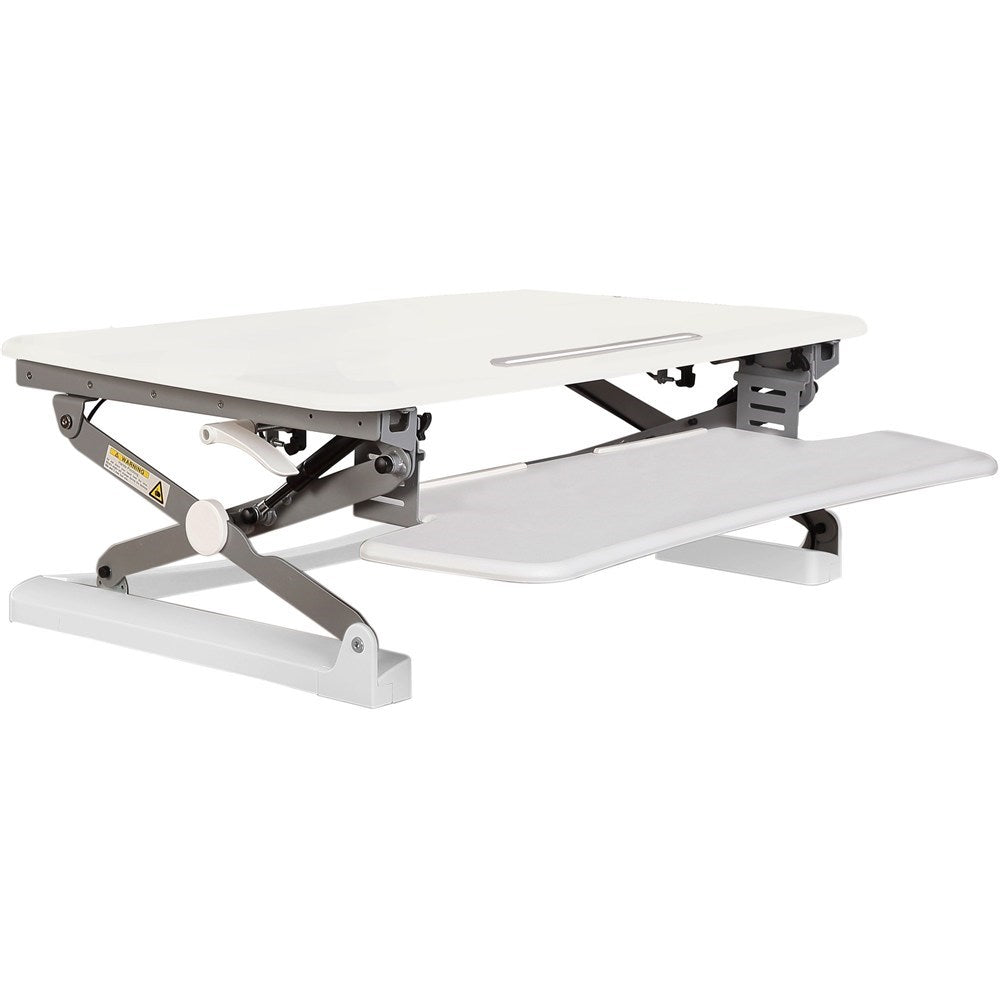 Rapid Riser Manual Desk Riser Large 890W x 590D x 120 - 500mmH 890W x 590D x 120 - 500H White | Office Furniture Designs