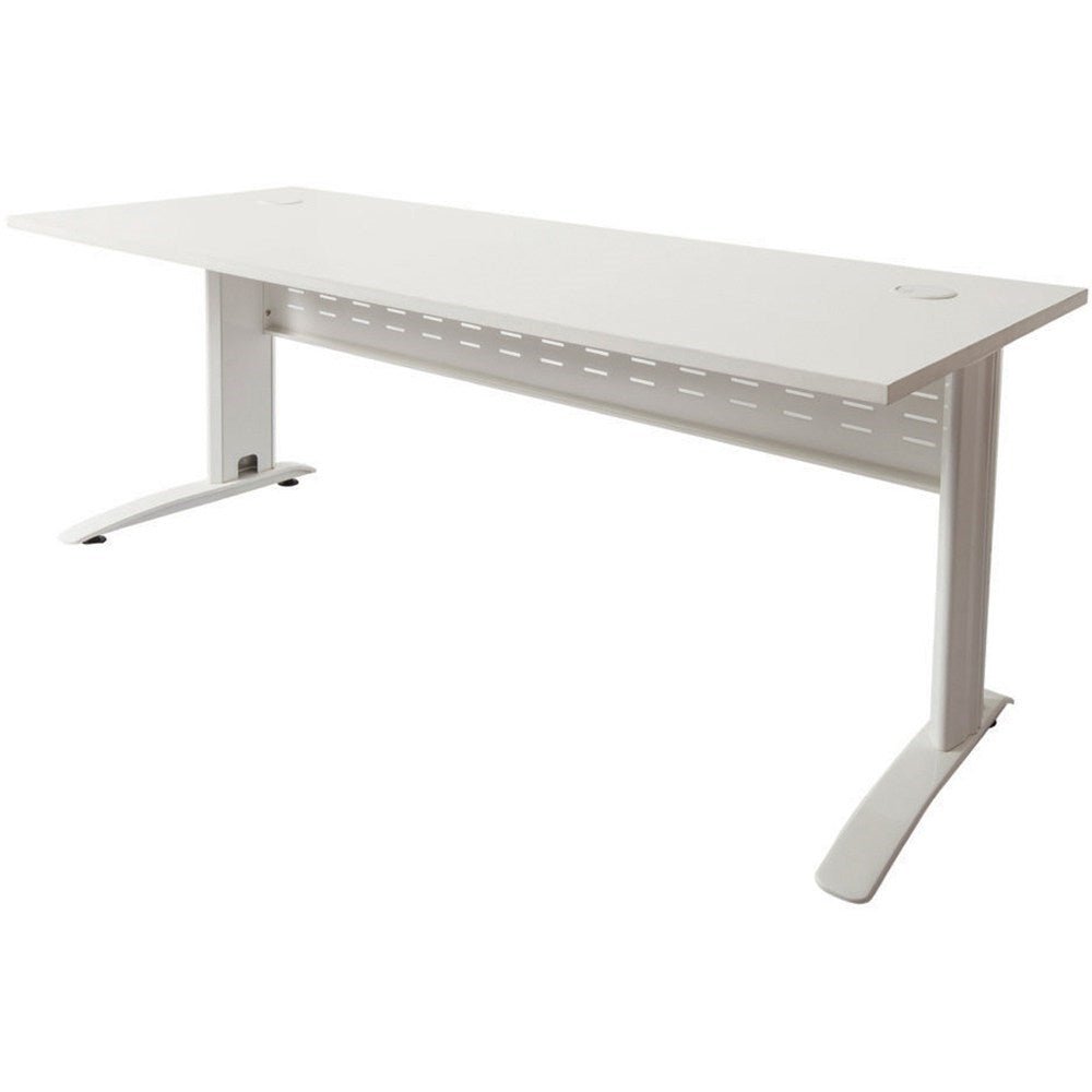 Rapid Span Straight Desk 1200W x 700D x 730H White & White | Office Furniture Designs