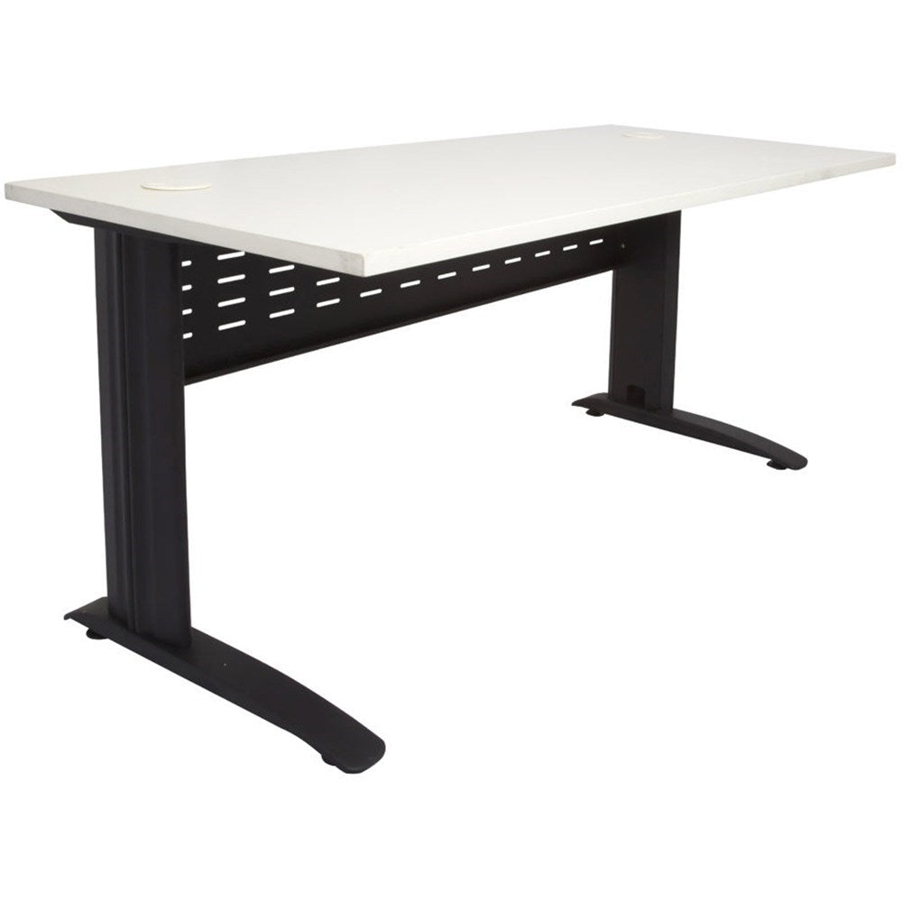 Rapid Span Straight Desk 1500W x 700D x 730H Black & White | Office Furniture Designs