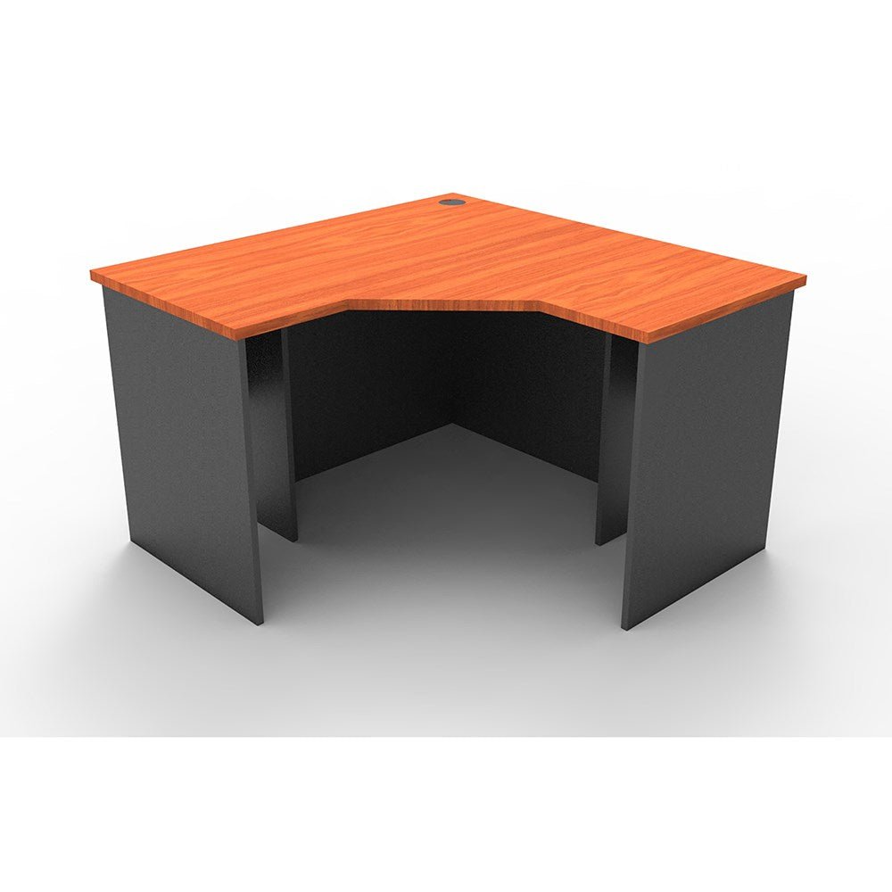 Rapid Worker Corner Workstation 1200W x 1200D x 600H Cherry & Ironstone | Office Furniture Designs