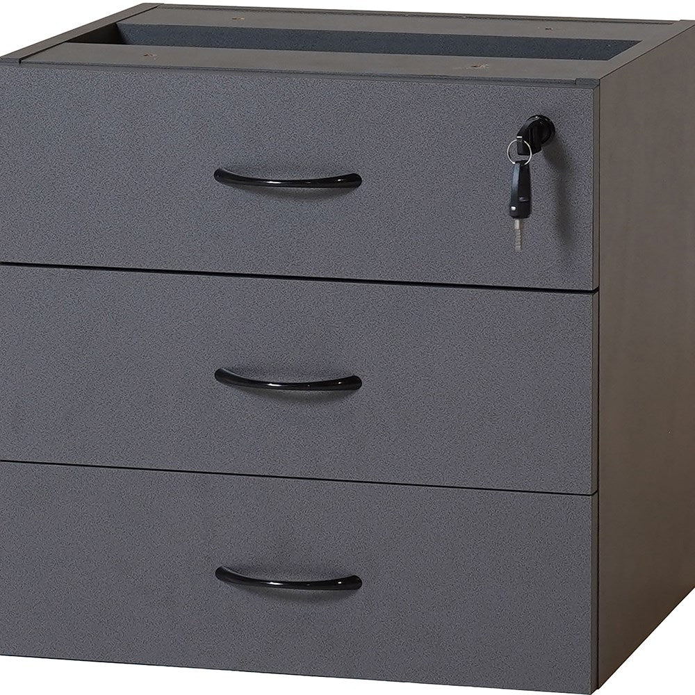 Rapid Worker Pedestal 465W x 370D x 454H 3 Draw Ironstone | Office Furniture Designs