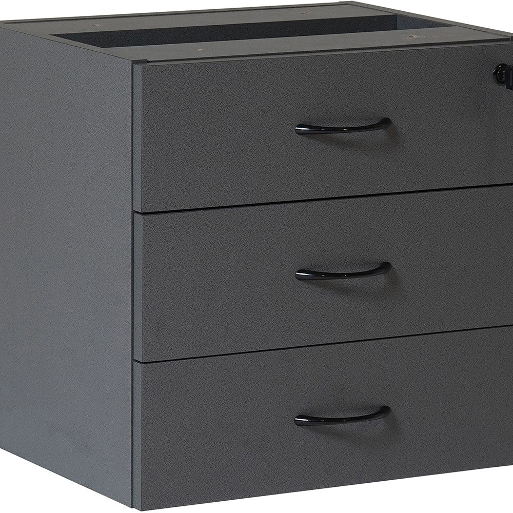 Rapid Worker Pedestal 465W x 447D x 454H 3 Draw Ironstone | Office Furniture Designs