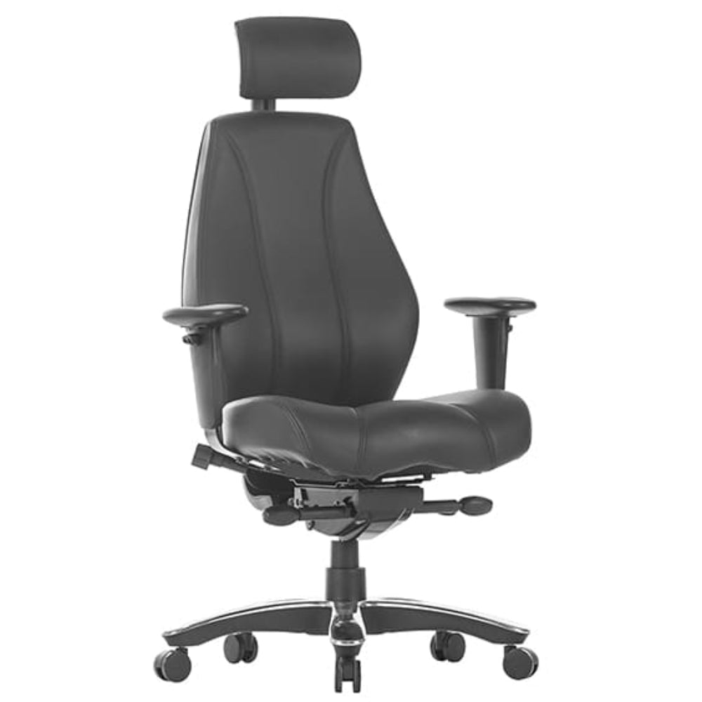 Raptor Heavy Duty Leather Executive Desk Chair Low Back With Arms High Back | Office Furniture Designs