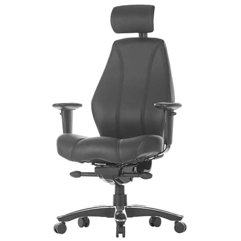 Raptor Heavy Duty Leather Executive Desk Chair Low Back With Arms High Back | Office Furniture Designs