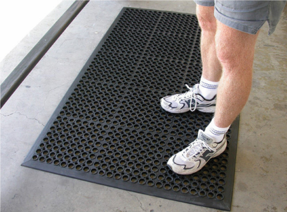 Safety Back Rug Safewalk Anti Fatigue Rubber Mat 150 x 91.4cm Black | Office Furniture ...