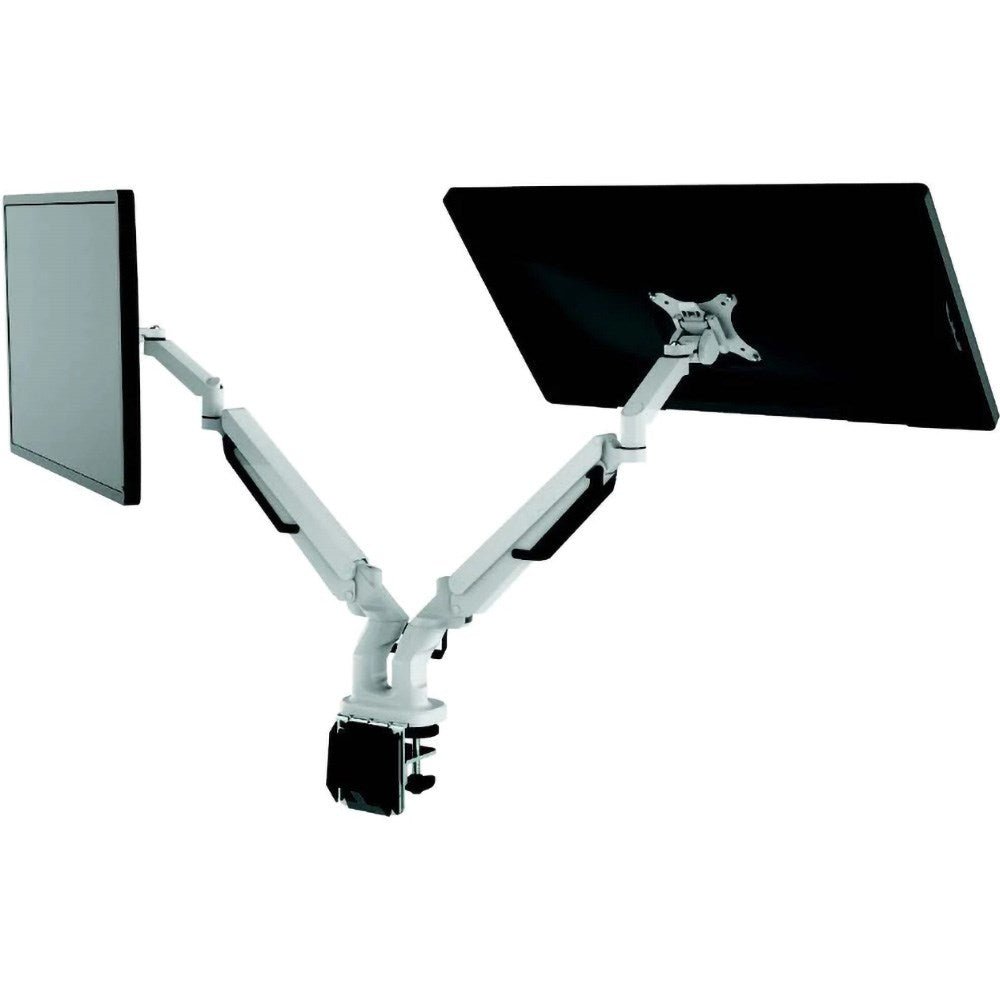 Scimitar Monitor Arm White Dual White | Office Furniture Designs