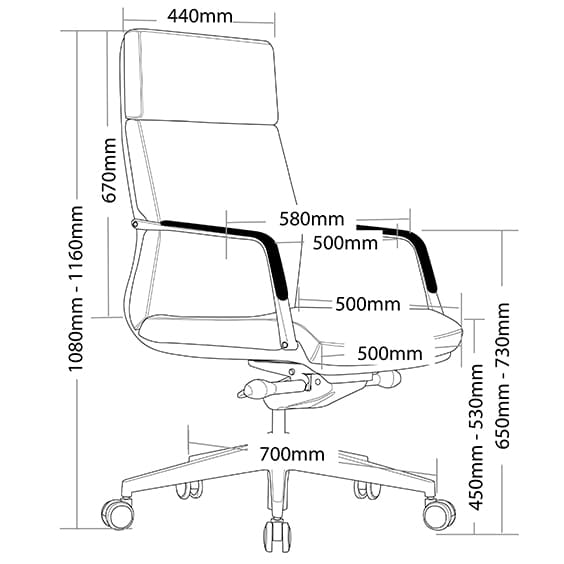 Select Executive Leather Office Chair with Arms Low Back Black | Office Furniture Designs