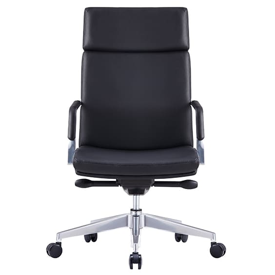 Select Executive Leather Office Chair with Arms Low Back Black | Office Furniture Designs