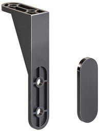 Set of 2 - 3 Quarter Mount Eco Panel Bracket Black | Office Furniture Designs