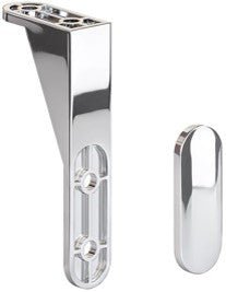 Set of 2 - 3 Quarter Mount Eco Panel Bracket Chrome | Office Furniture Designs