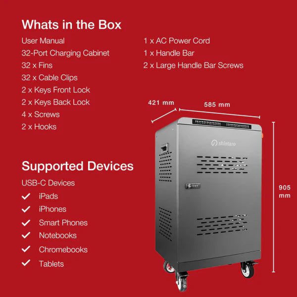 Shintaro USB - C Charging Cart | Office Furniture Designs
