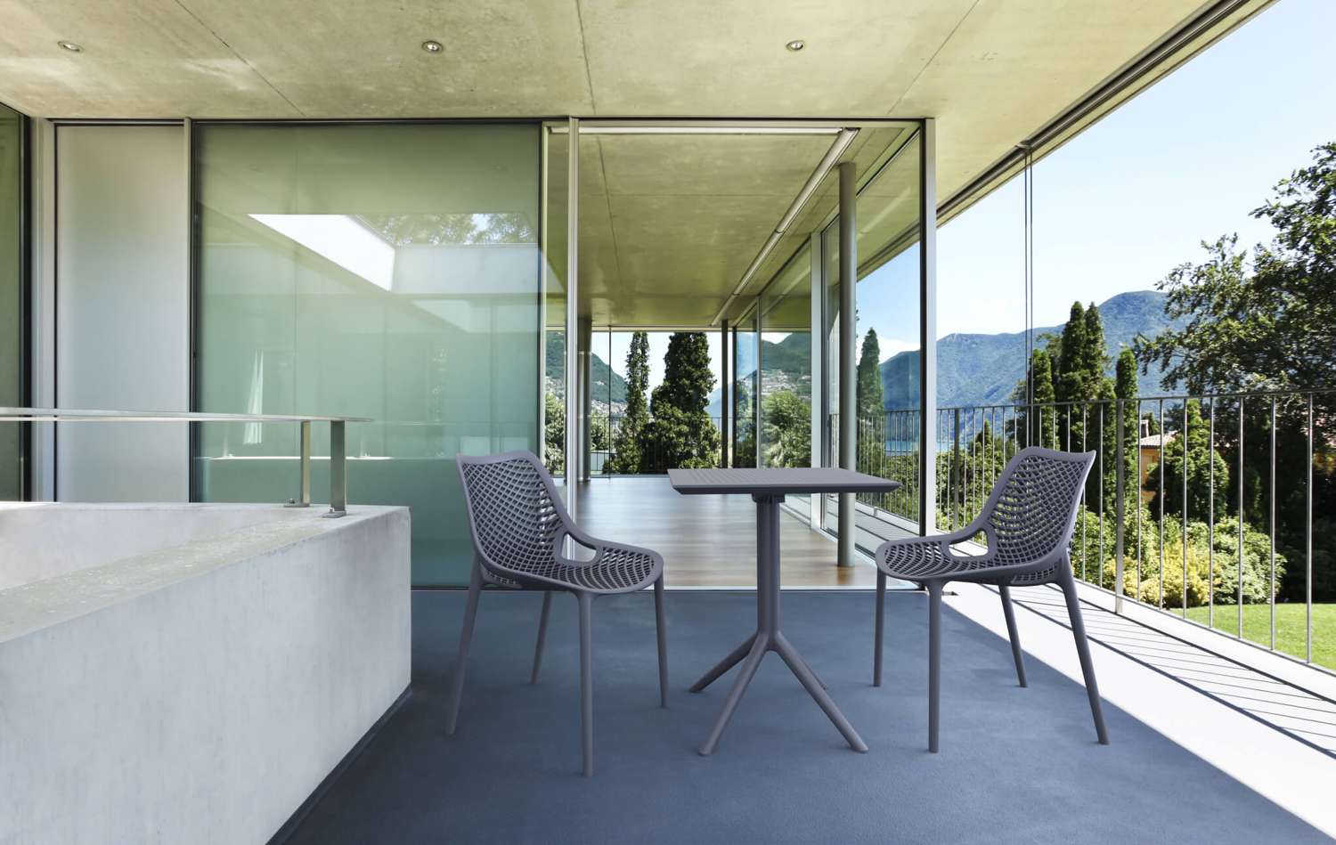 Siesta 3 Piece Setting with Air Chair Anthracite | Office Furniture Designs