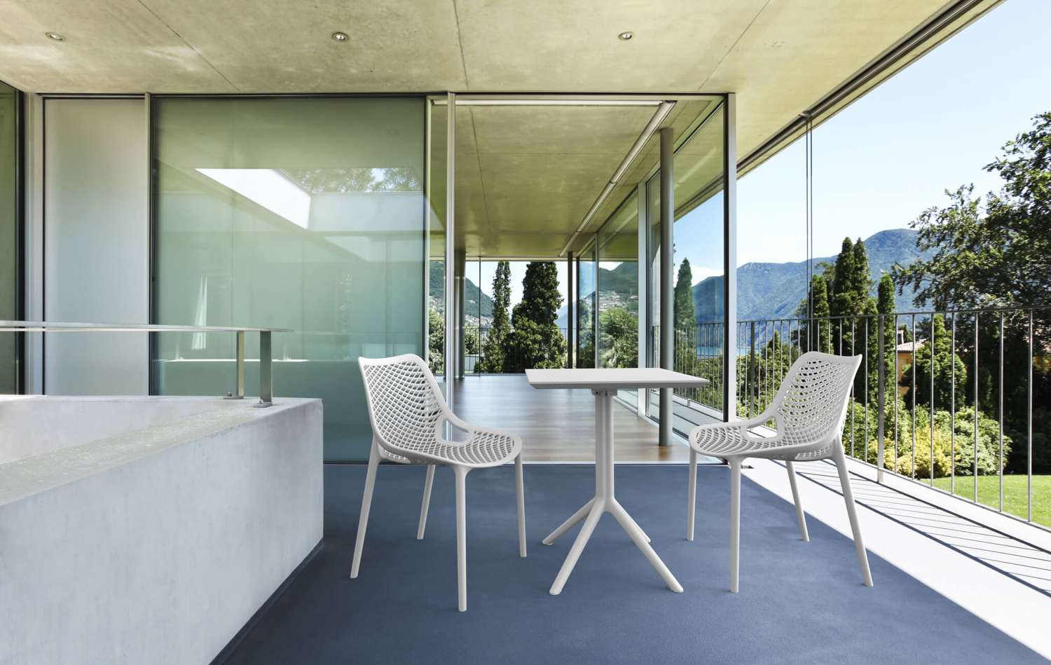 Siesta 3 Piece Setting with Air Chair White | Office Furniture Designs