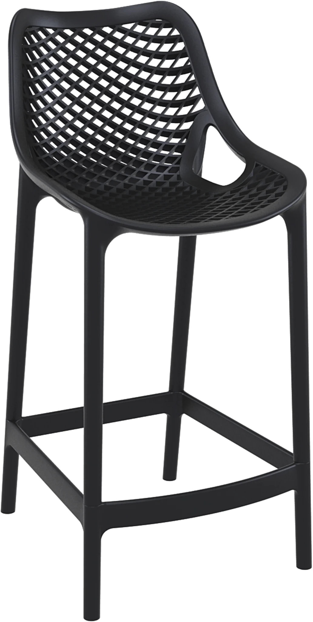 Siesta Air Barstool 65cm - Counter Height Black | Office Furniture Designs