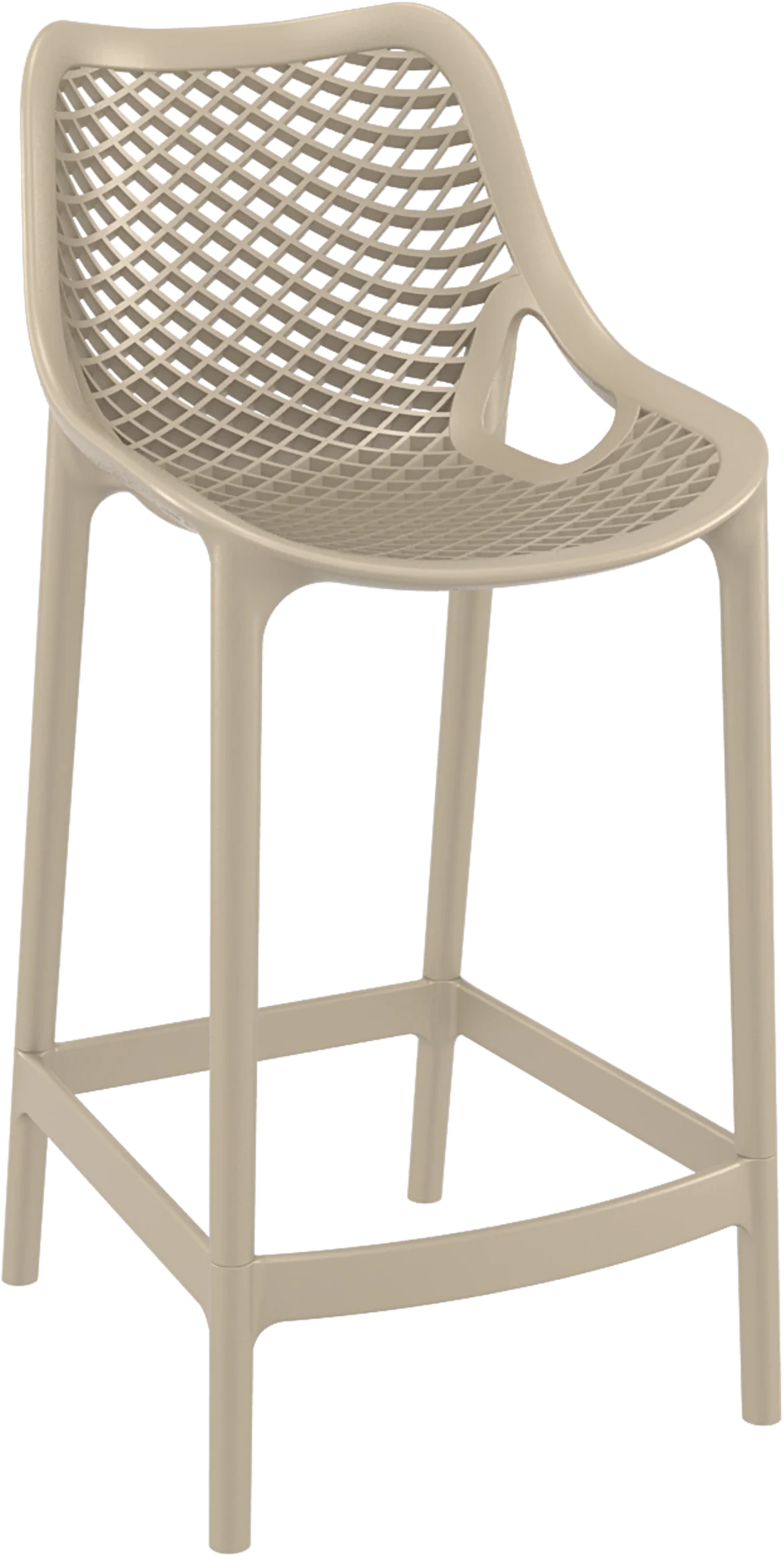 Siesta Air Barstool 65cm - Counter Height Taupe | Office Furniture Designs