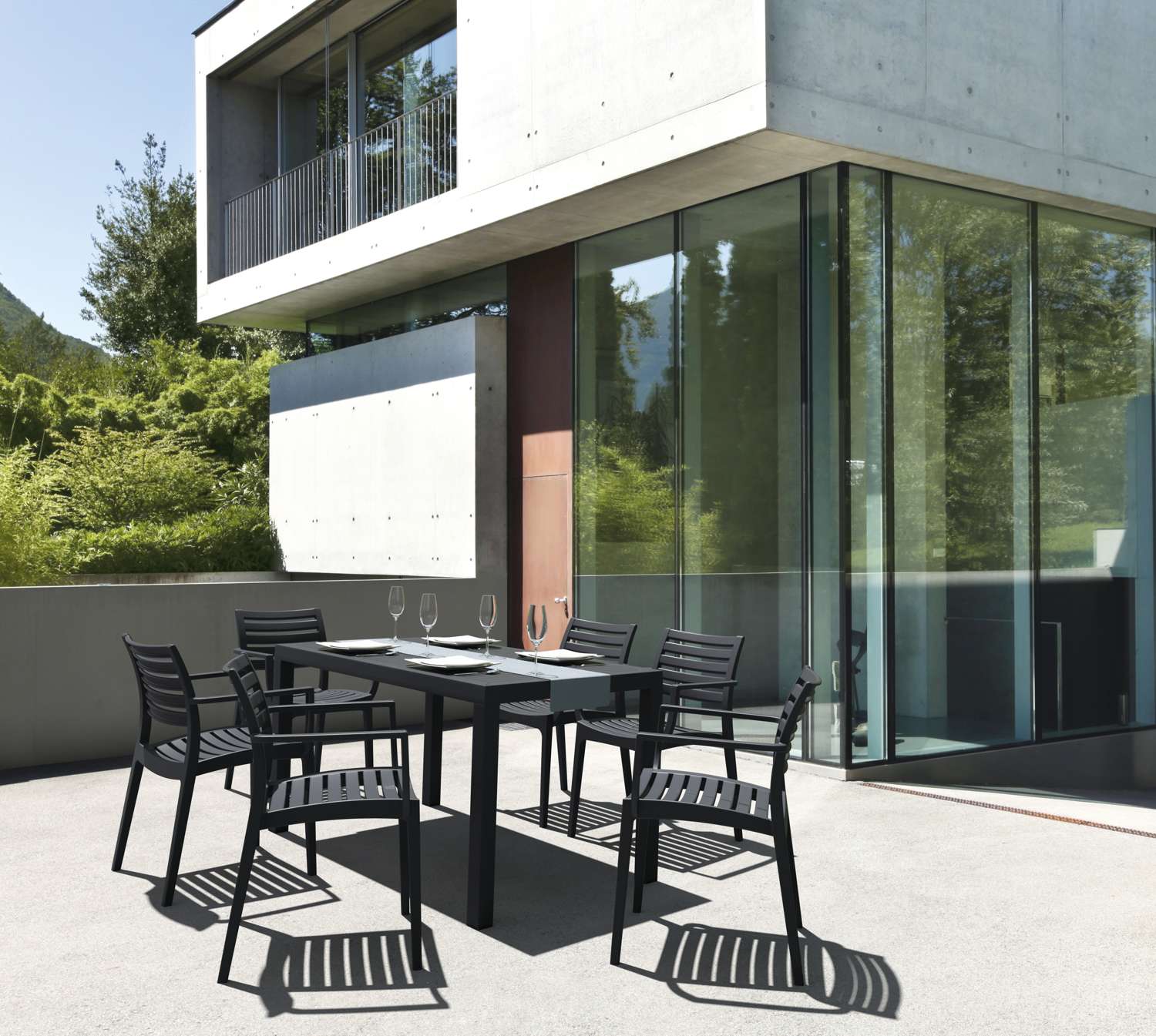 Siesta Artemis 7 Piece Outdoor Patio Dining Setting Chocolate | Office Furniture Designs