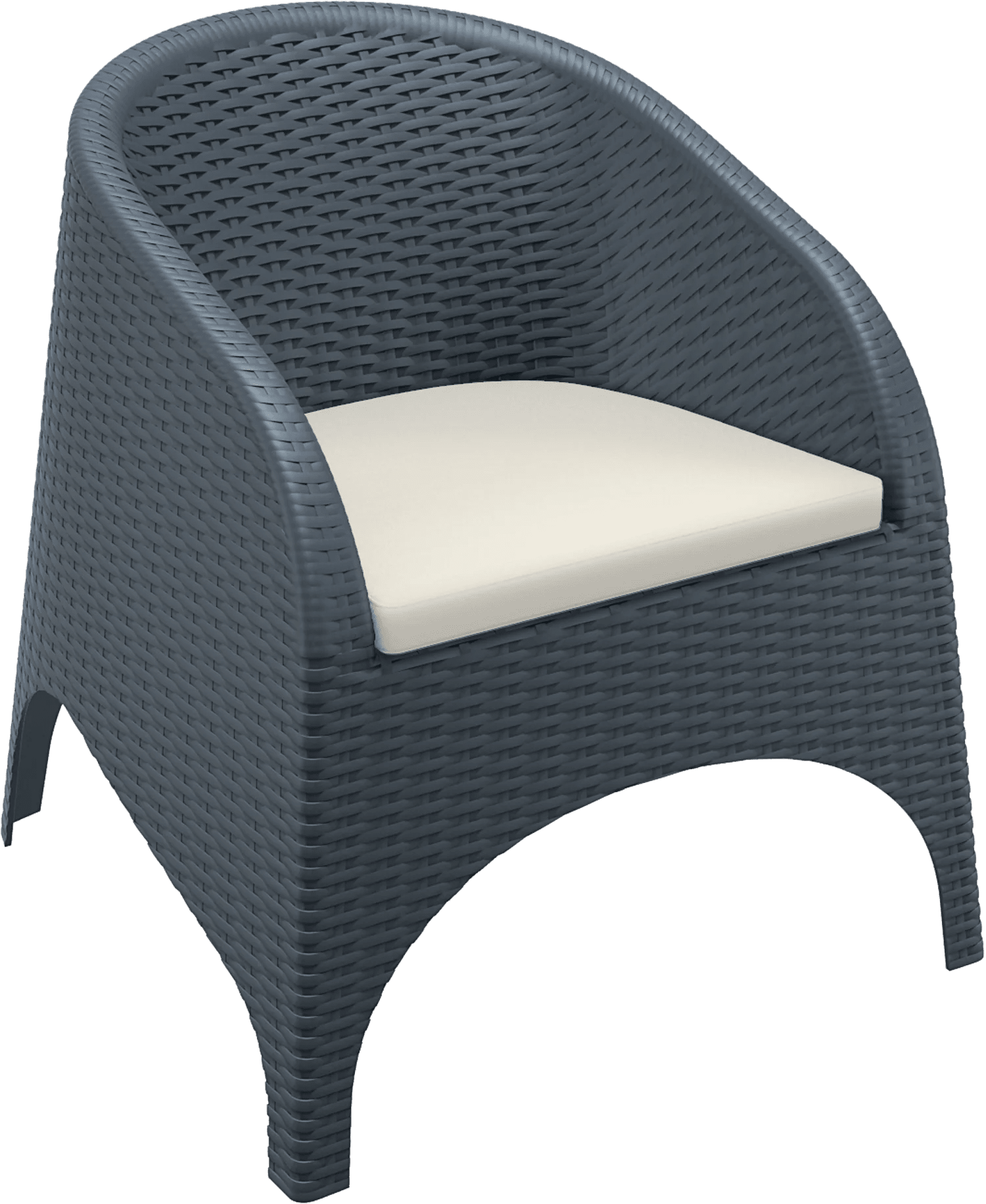 Siesta Aruba Tub Chair Anthracite Beige Cushion | Office Furniture Designs