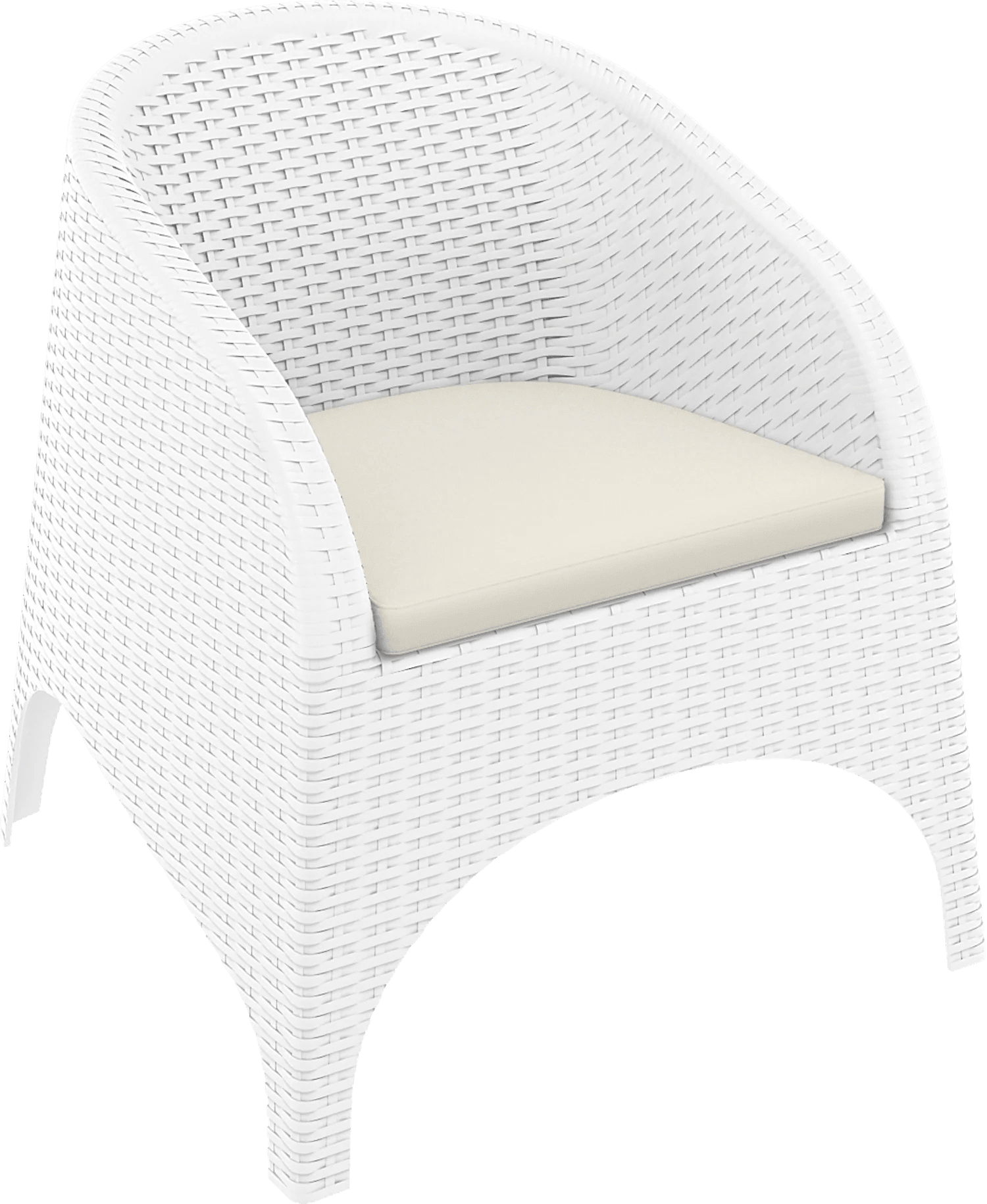 Siesta Aruba Tub Chair White Beige Cushion | Office Furniture Designs