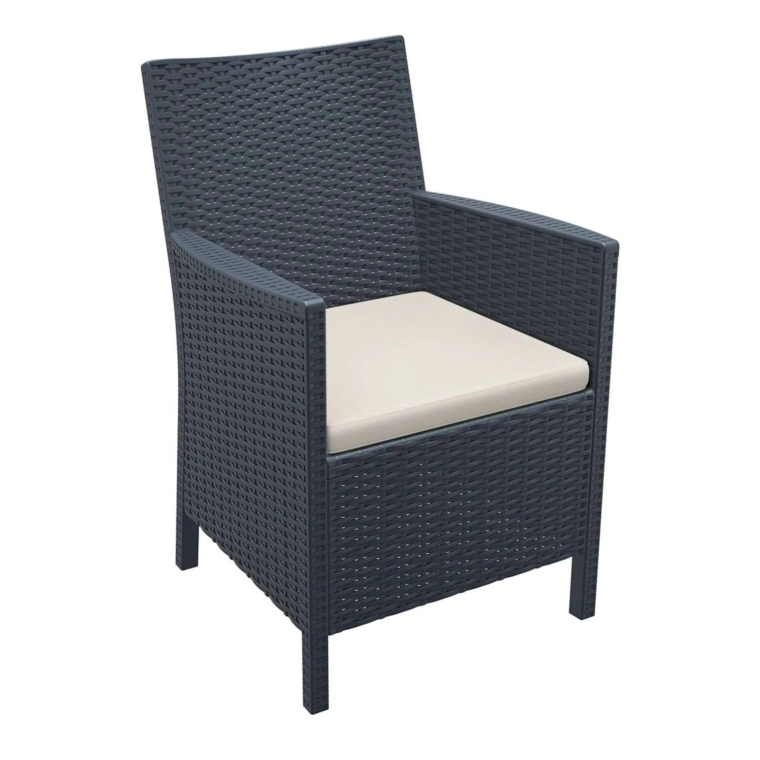 Siesta California Tub Chair Anthracite Beige Cushion | Office Furniture Designs