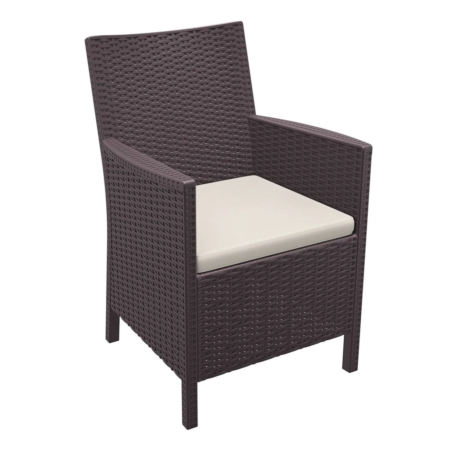 Siesta California Tub Chair Chocolate Beige Cushion | Office Furniture Designs
