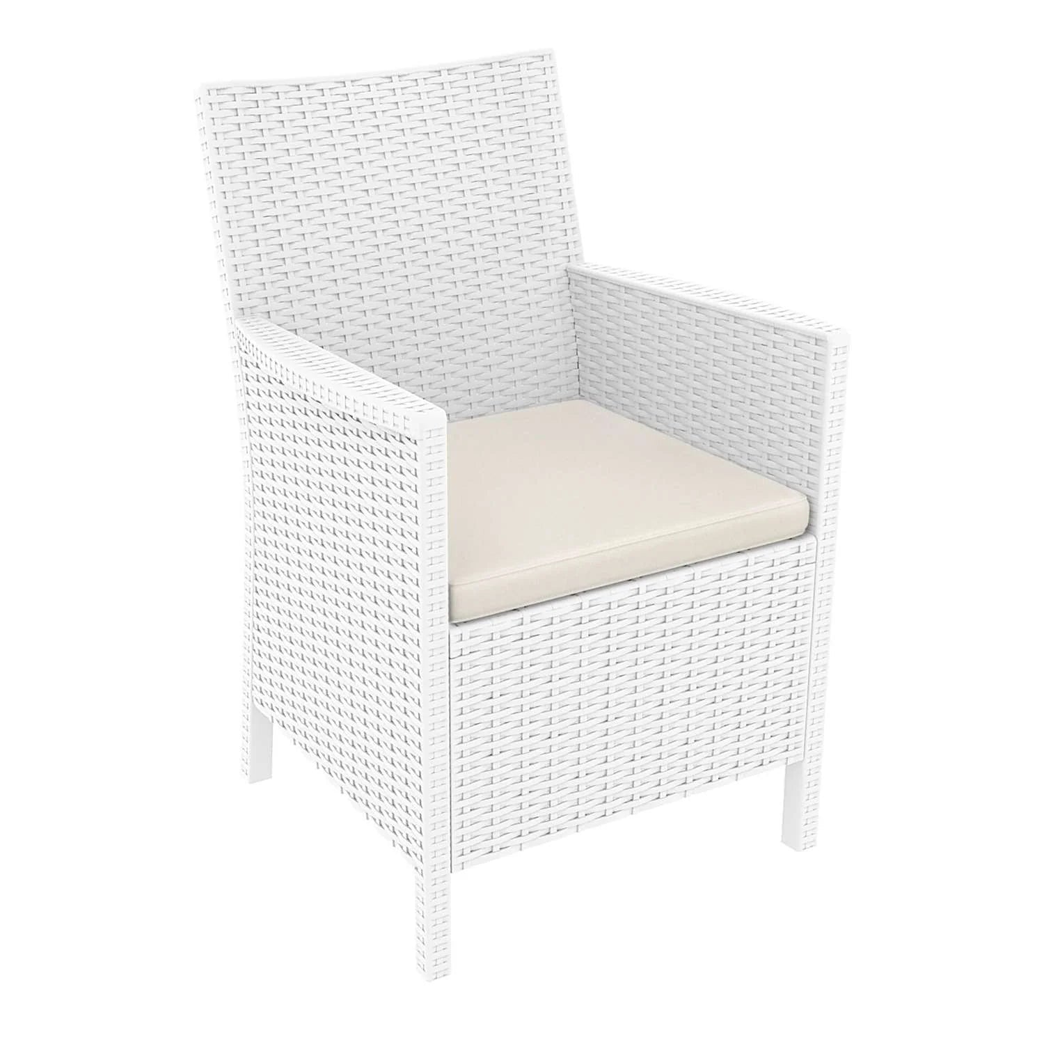 Siesta California Tub Chair White Beige Cushion | Office Furniture Designs