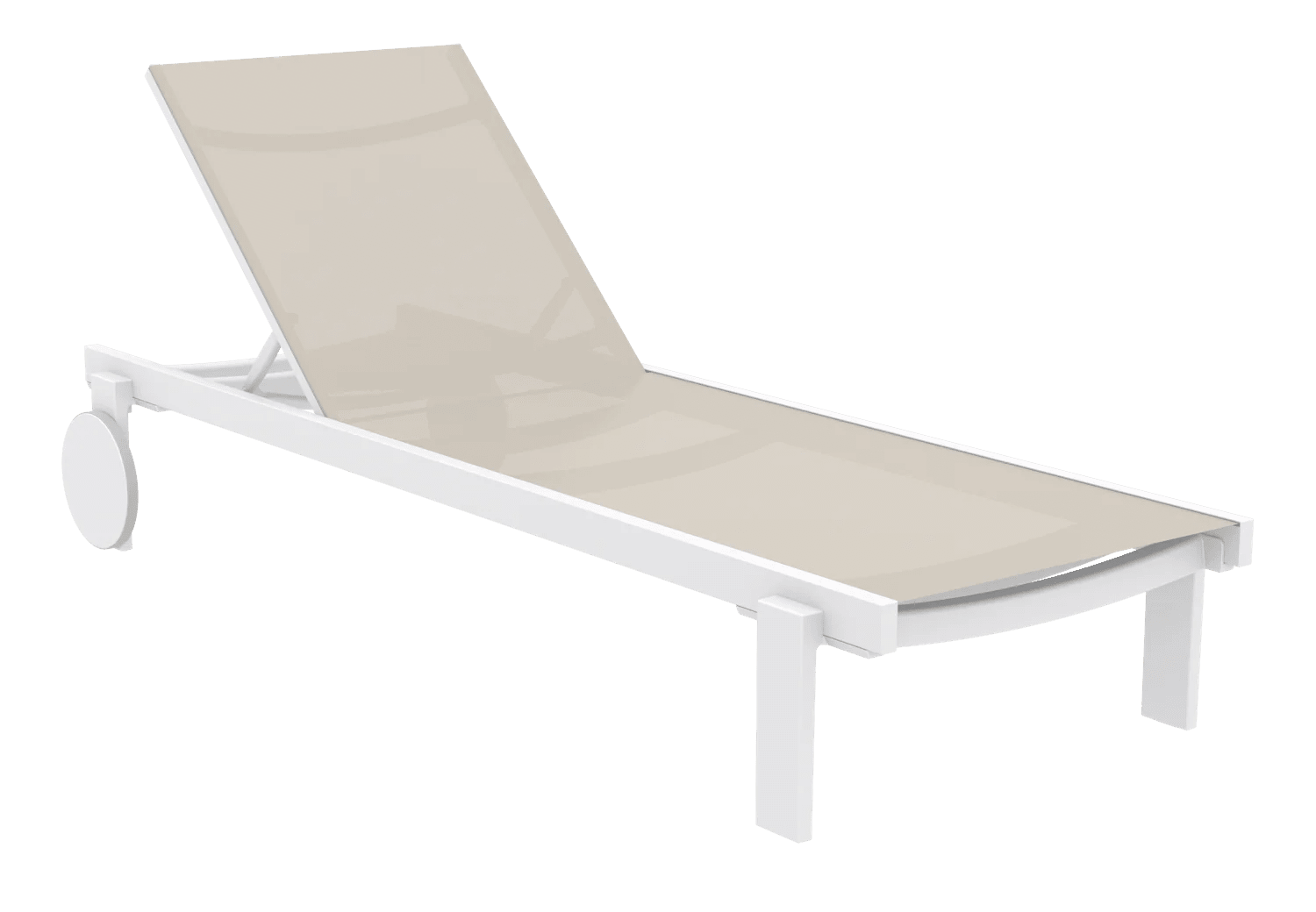 Siesta Casablanca Sun Lounger White & Taupe | Office Furniture Designs