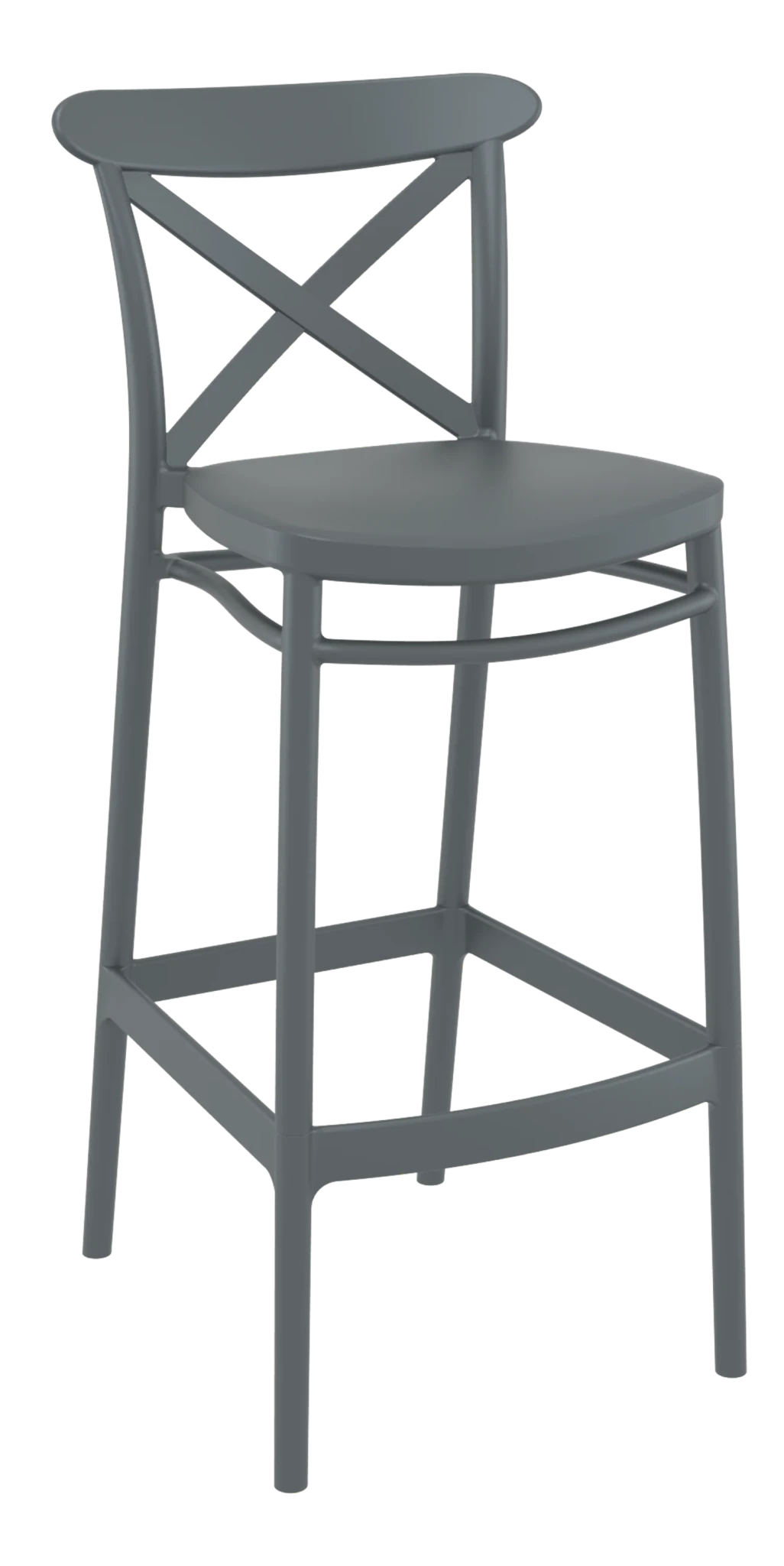 Siesta Cross Barstool 75cm - Bar Height Anthracite | Office Furniture Designs