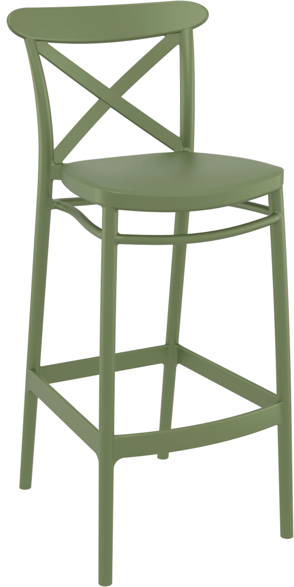 Siesta Cross Barstool 75cm - Bar Height Olive | Office Furniture Designs