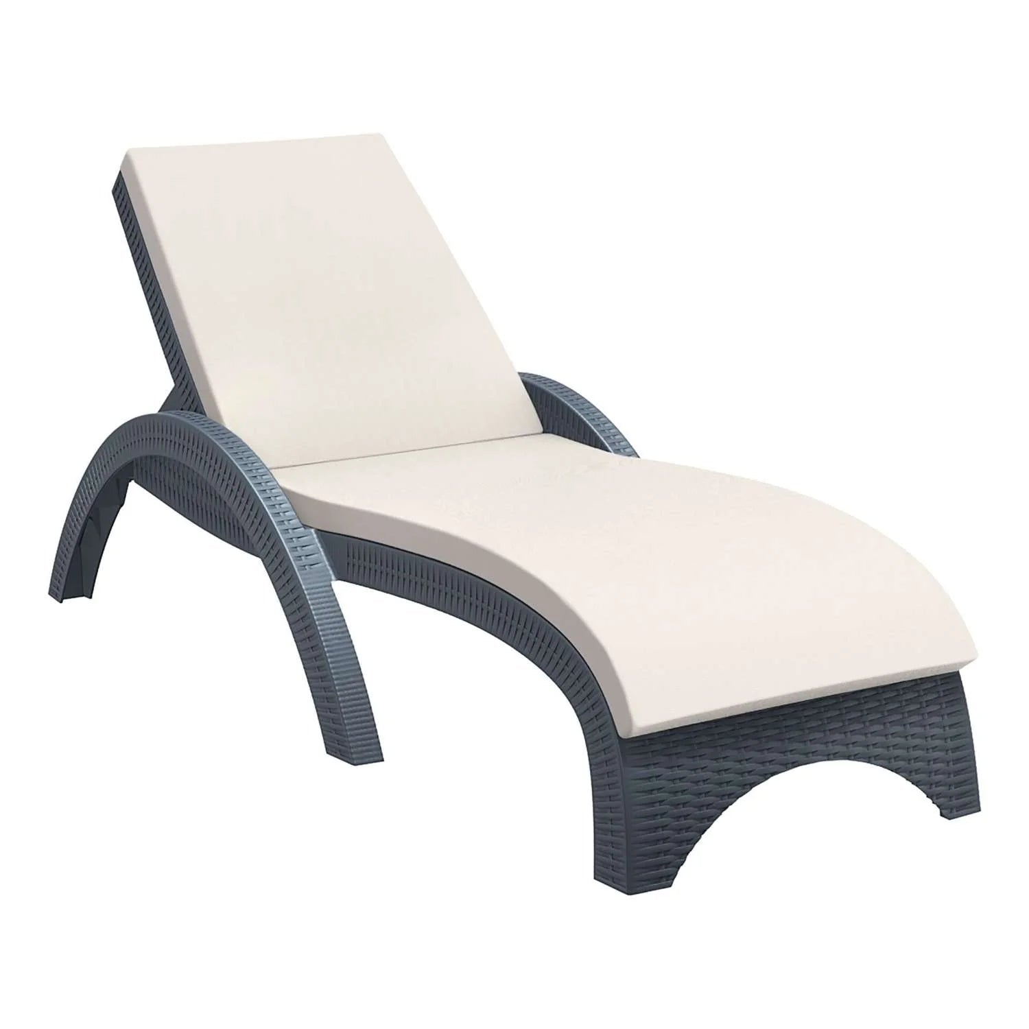 Siesta Fiji Sunlounger Beige Cushion Anthracite | Office Furniture Designs