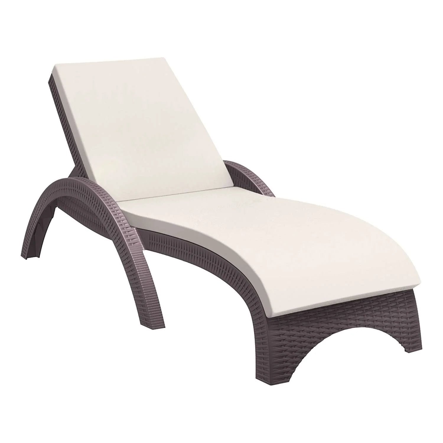 Siesta Fiji Sunlounger Beige Cushion Chocolate | Office Furniture Designs