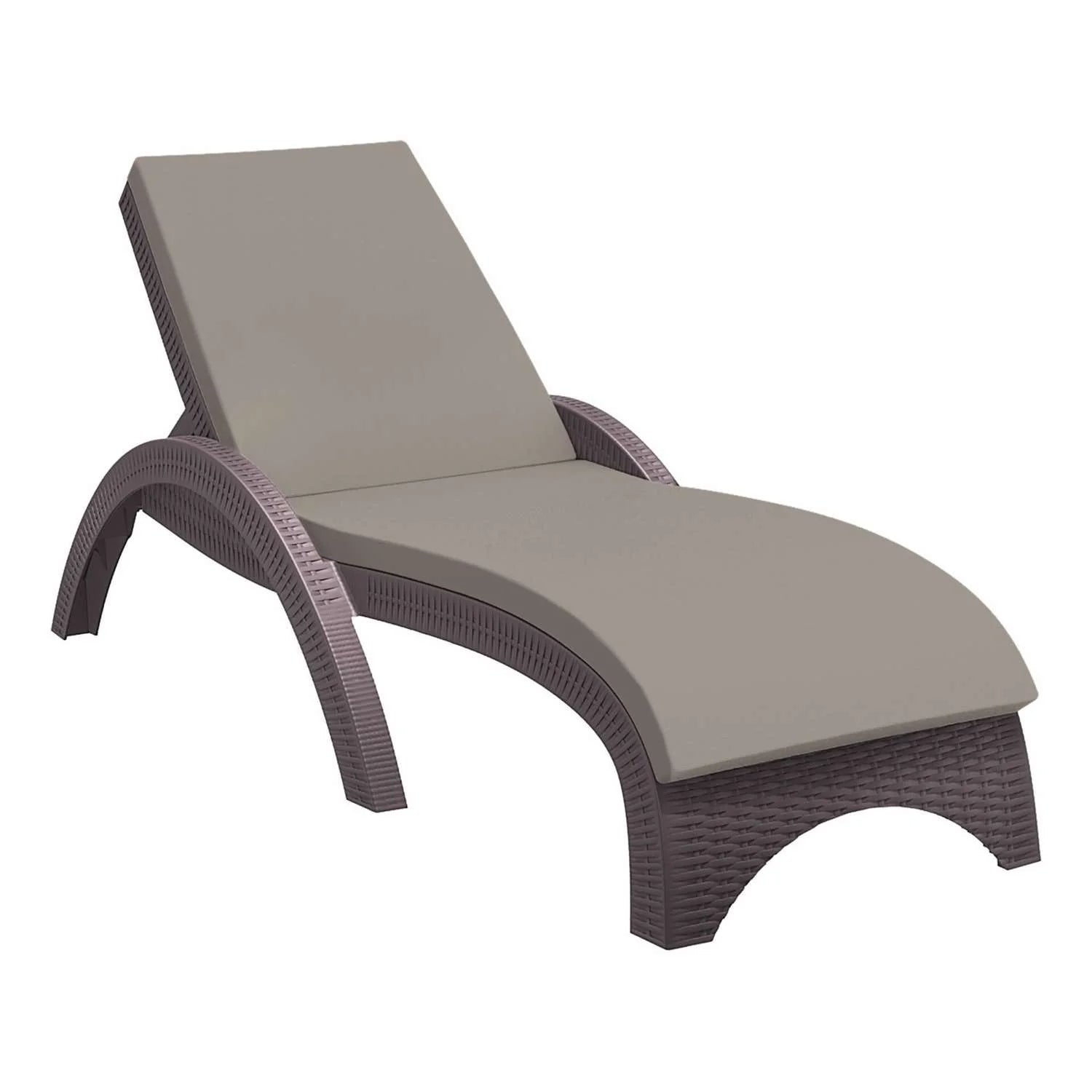 Siesta Fiji Sunlounger Light Brown Etisilk Cushion Chocolate | Office Furniture Designs