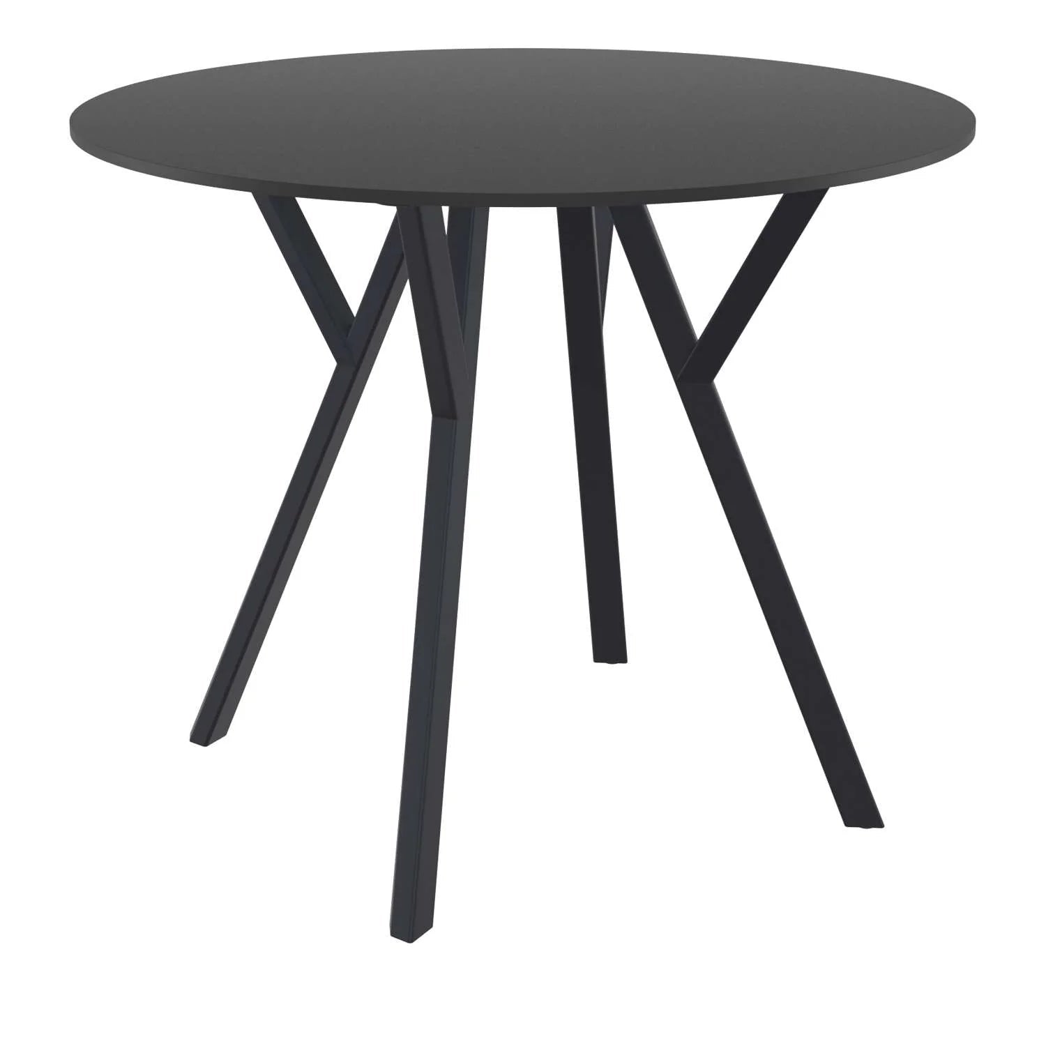 Siesta Max Table 90 Round Black | Office Furniture Designs