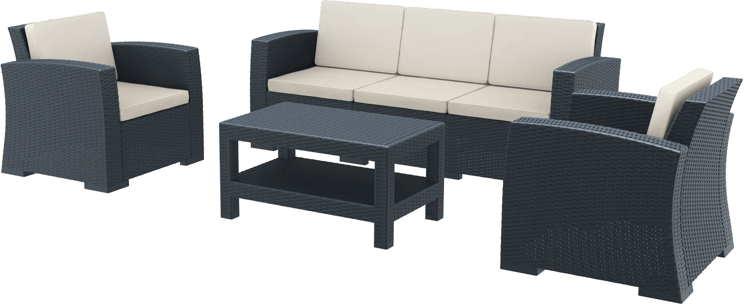 Siesta Monaco Lounge Set XL With Cushion Anthracite | Office Furniture Designs