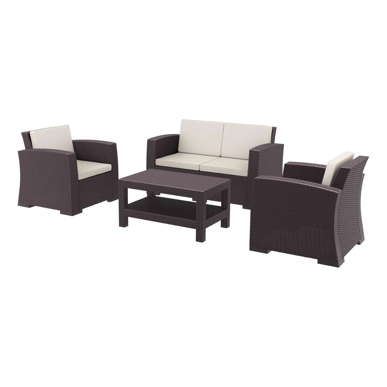 Siesta Monaco Lounge Sets With Cushion Chocolate | Office Furniture Designs