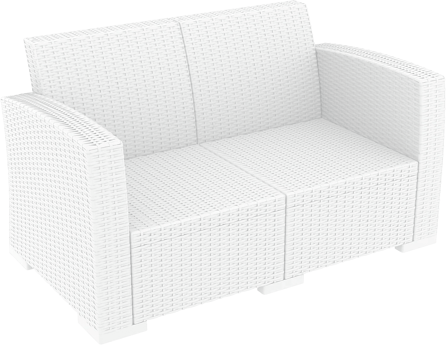 Siesta Monaco Lounge Sofa Without Cushions All White | Office Furniture Designs