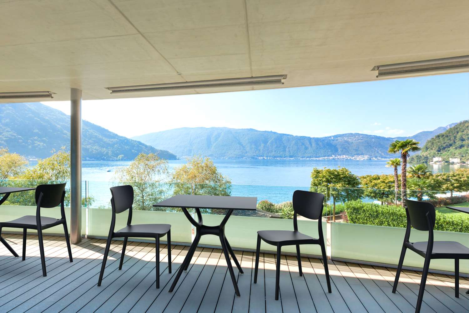 Siesta Monna 3 Piece Balcony Furniture Setting Black | Office Furniture Designs