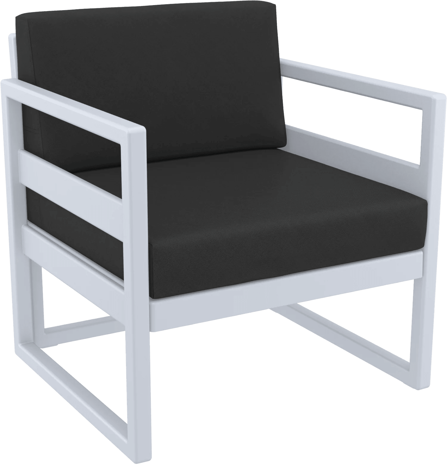 Siesta Mykonos Lounge Armchair Silver Grey Black | Office Furniture Designs