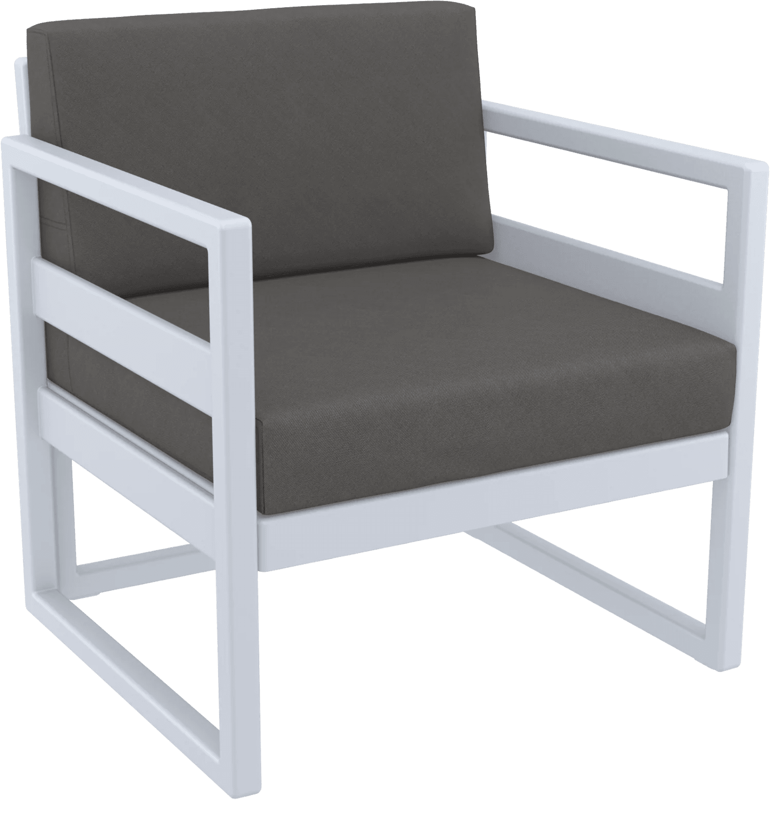 Siesta Mykonos Lounge Armchair Silver Grey Dark Grey | Office Furniture Designs