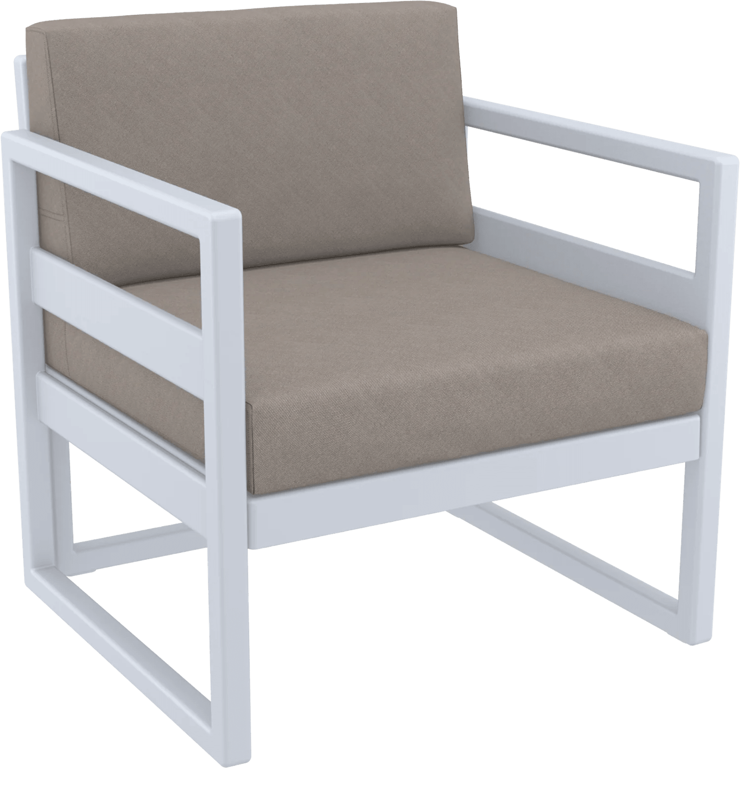 Siesta Mykonos Lounge Armchair Silver Grey Light Brown | Office Furniture Designs