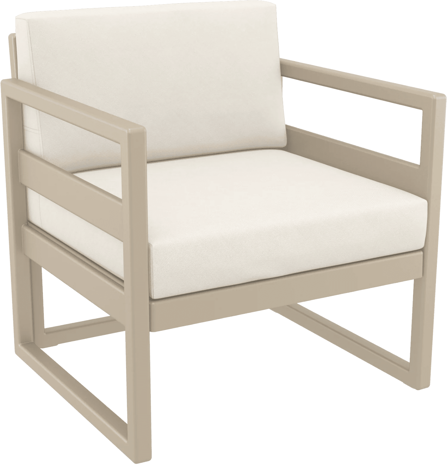 Siesta Mykonos Lounge Armchair Taupe Beige | Office Furniture Designs
